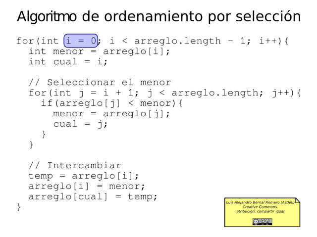 Primera sentencia del algoritmo
