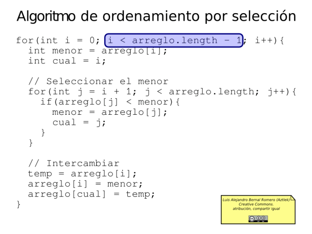 Validación de la condición del ciclo externo